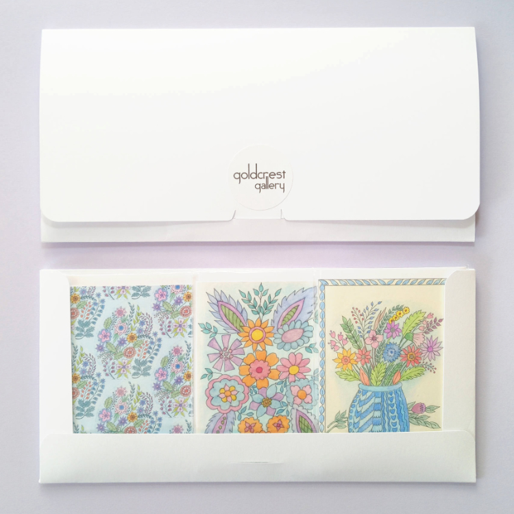 Little Notes Designs Photo of three little notes designs in a card wallet